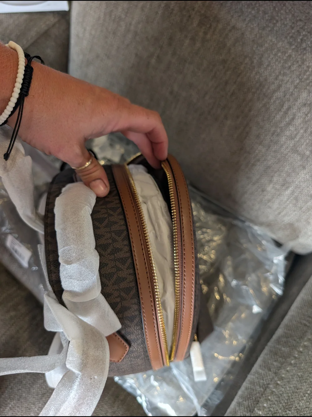 Michael Kors Brown Signature Backpack